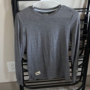 Tracksmith Harrier Merino Wool Blend Grey Long Sleeve